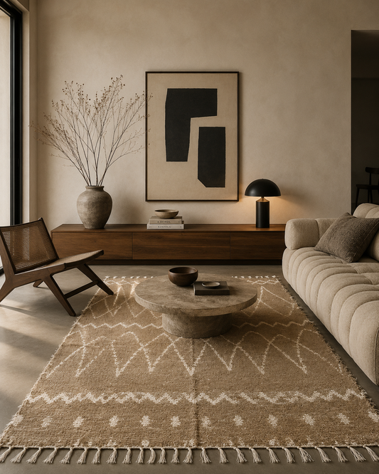 Tapis berbère reversible marron