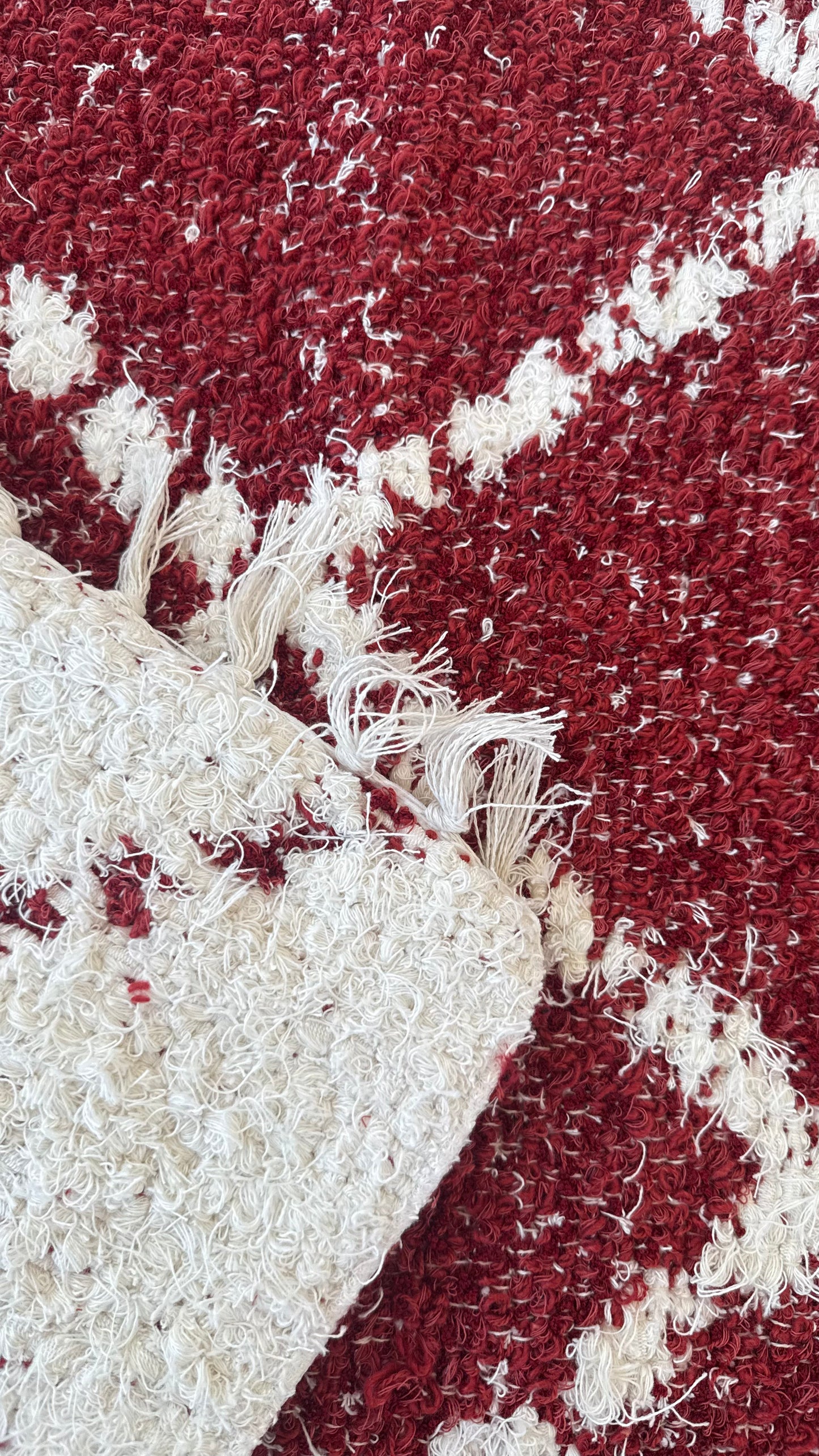 Tapis artisanal réversible bordeaux