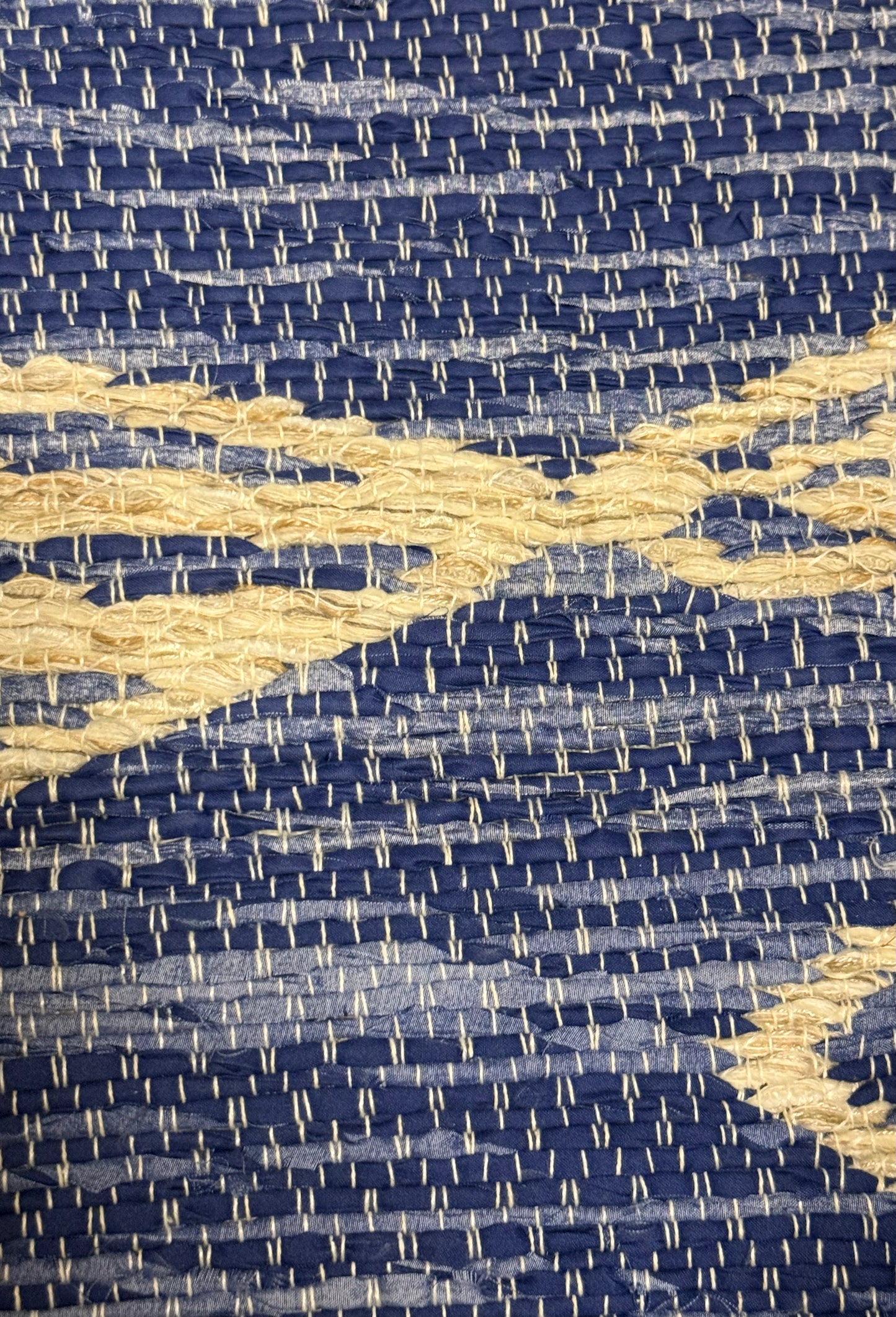 Housse de coussin Poissons bleu marine & écru