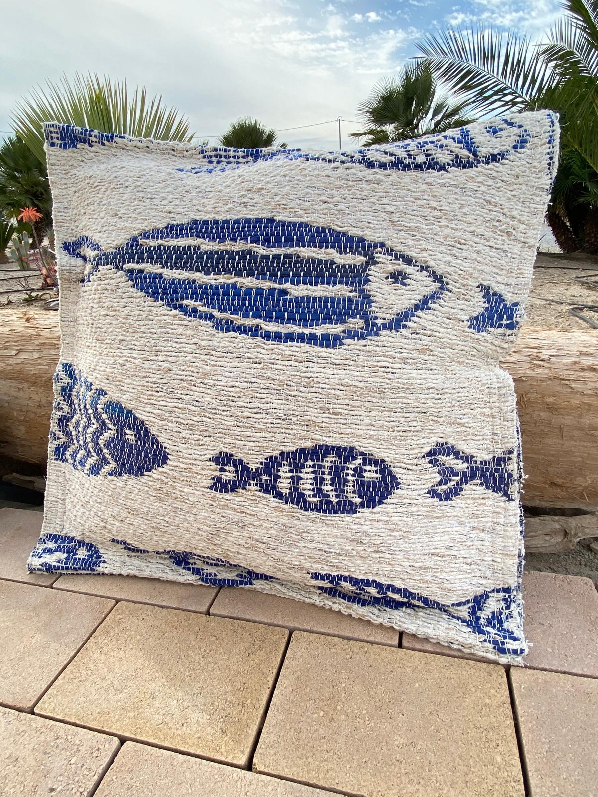 Housse de coussin Poissons Bleus - nenita - deco