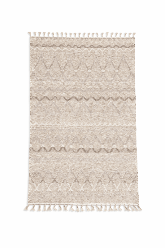 Tapis Artisanal Réversible Jute & Coton - Paqui - 140x200 - nenita - deco -