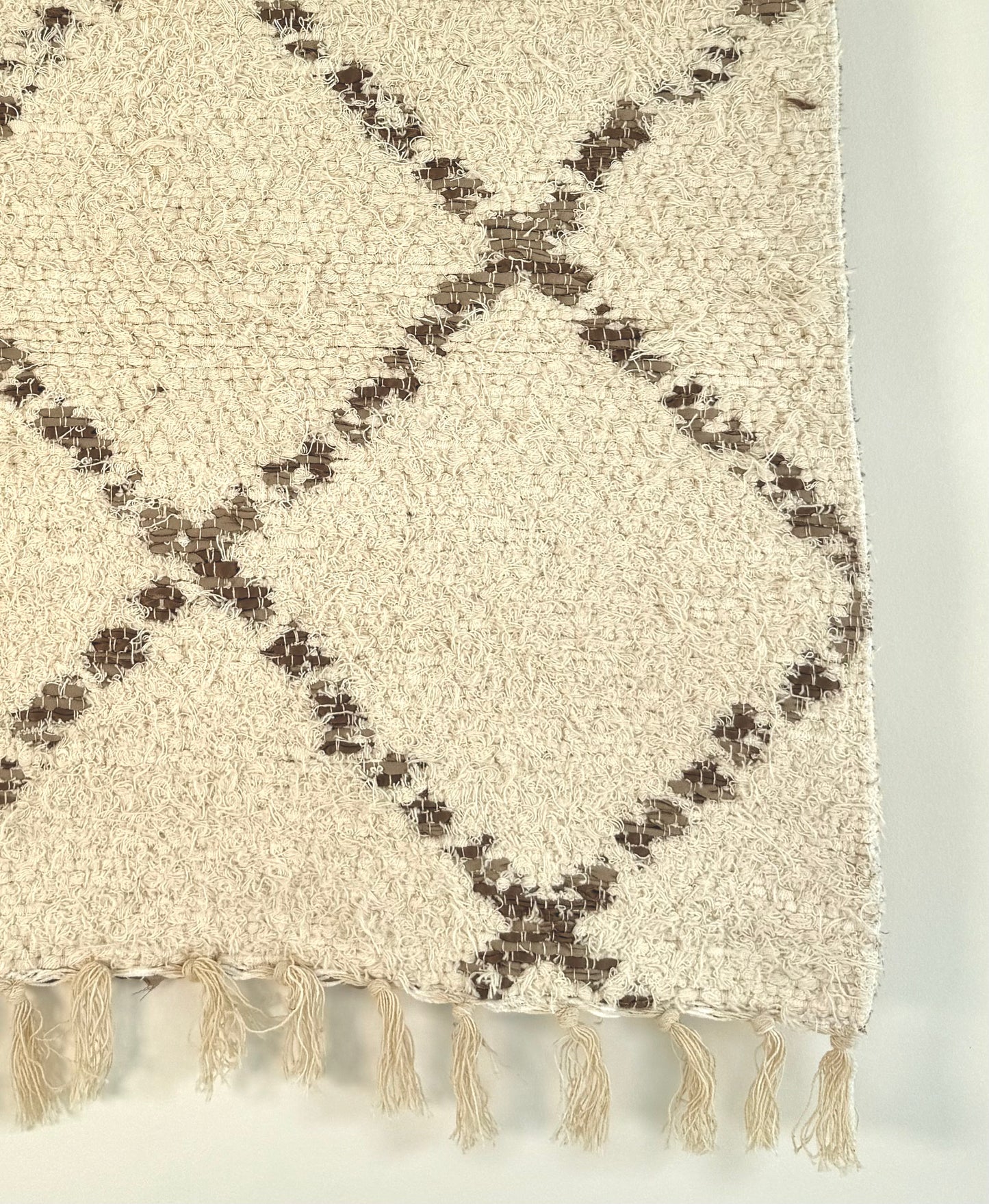 tapis losange marron 70x120