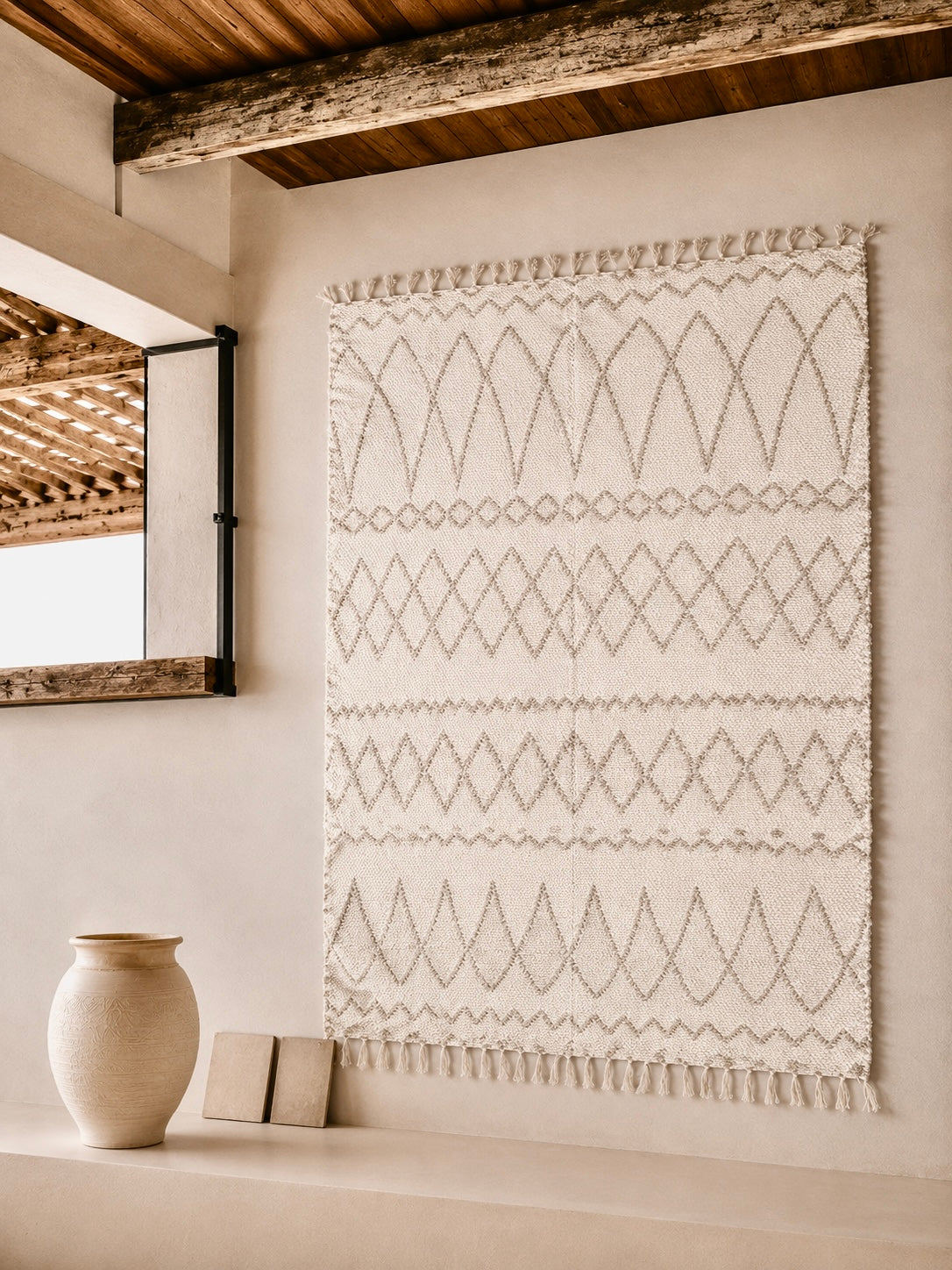 Tapis Artisanal Réversible Jute & Coton - Meritxell