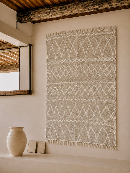 Tapis Artisanal Réversible Jute & Coton - Meritxell