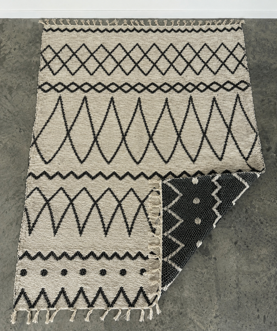 Tapis Artisanal Réversible Berbère Jute & Coton - Manolo