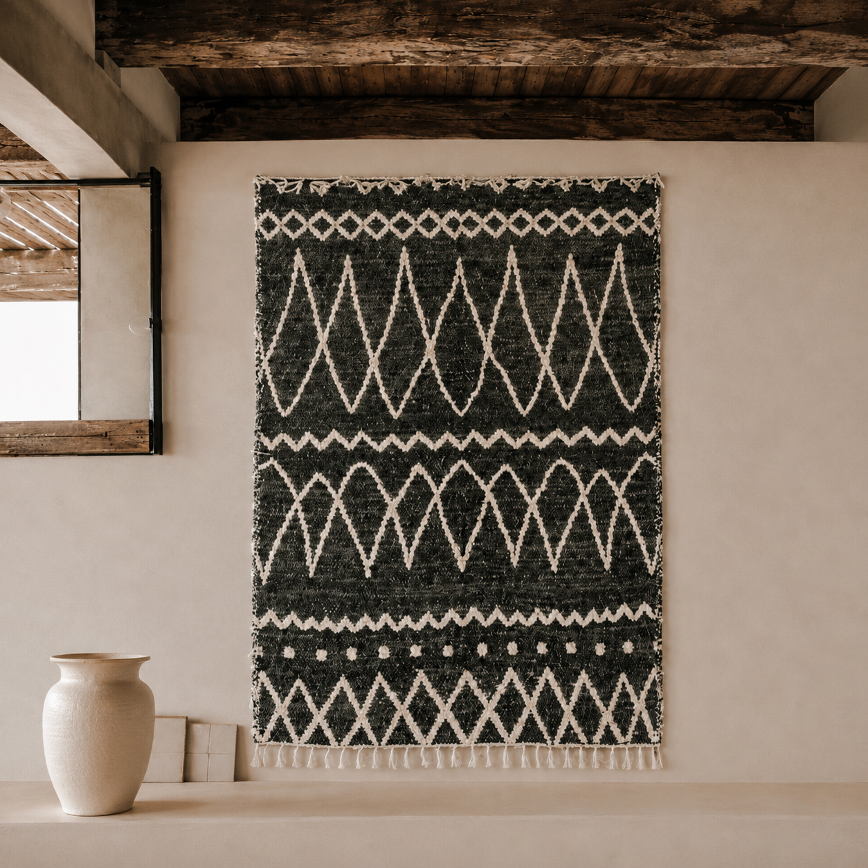 Tapis Artisanal Berbère Réversible - Oliva