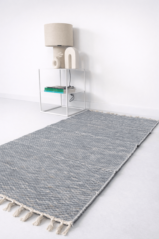 Tapis Artisanal Jute Gris Bleu – Pablo - nenita - deco