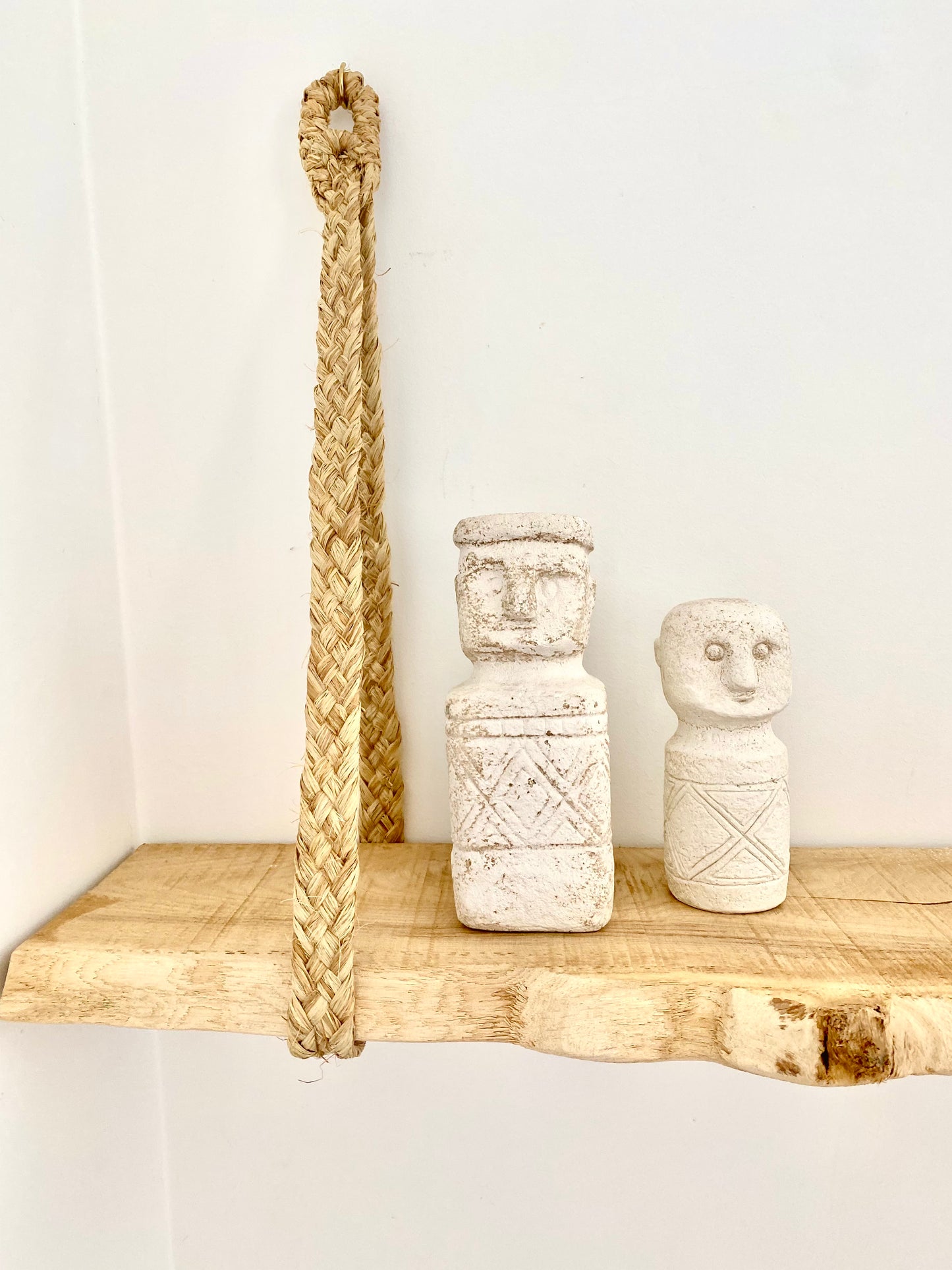 Support étagère sangle - Lanières en esparto tressé artisanal