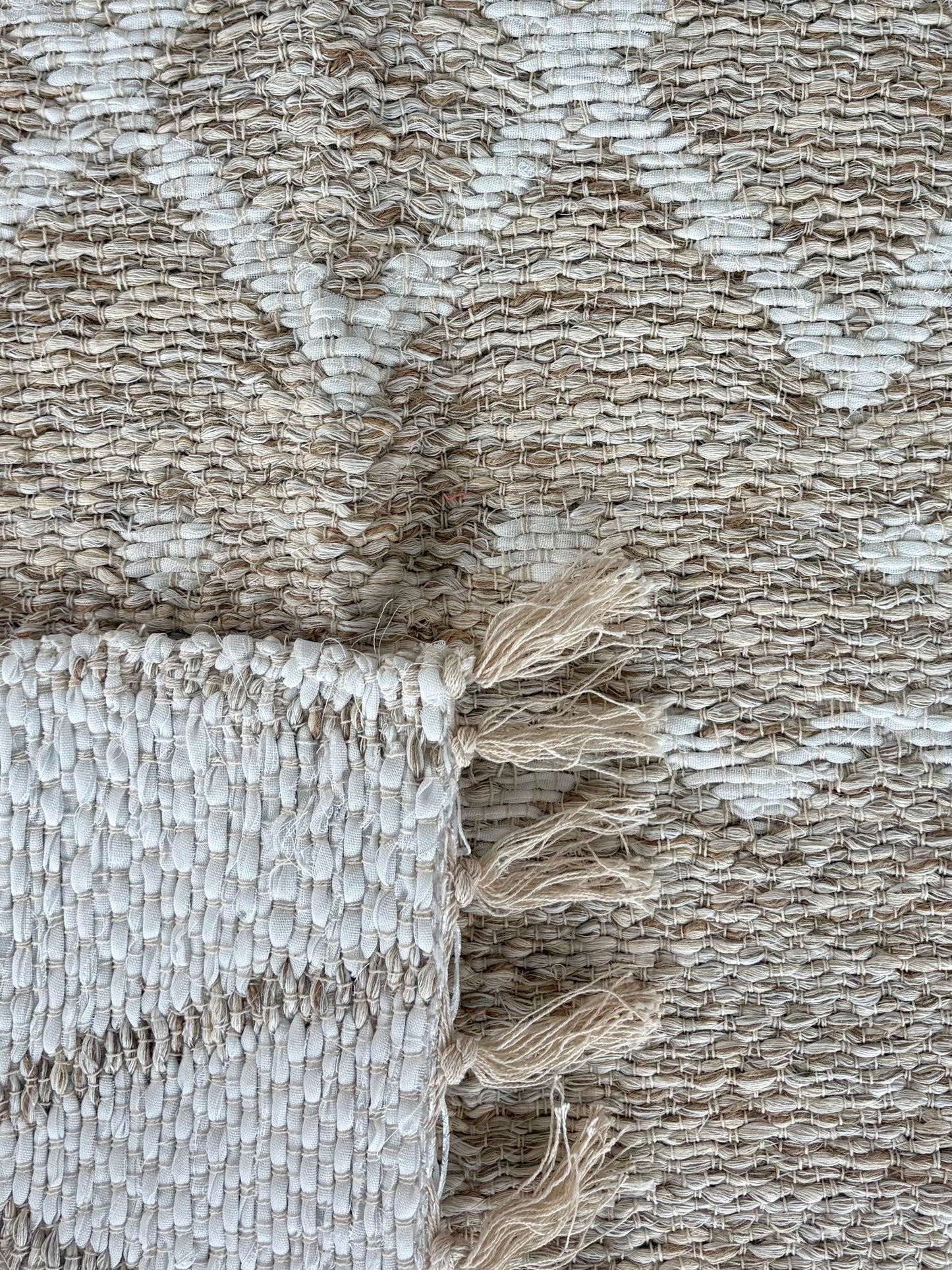 Tapis Artisanal Réversible Jute & Coton - Meritxell - 140x200 - nenita - deco - 