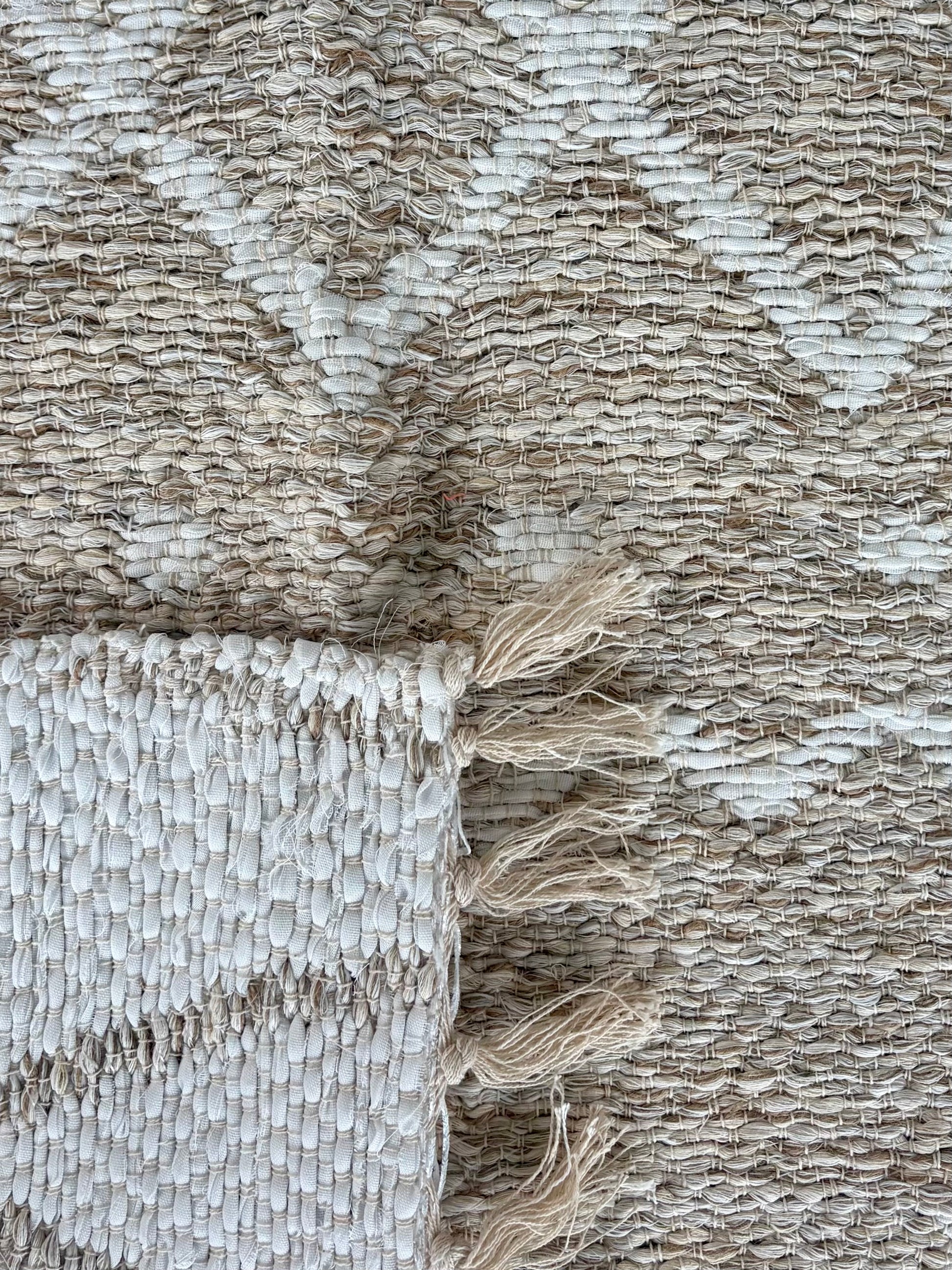 Tapis Artisanal Réversible Jute & Coton - Meritxell - 140x200 - nenita - deco - 
