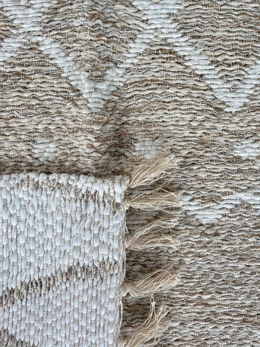 Tapis Artisanal Réversible Jute & Coton - Meritxell - 140x200 - nenita - deco - 