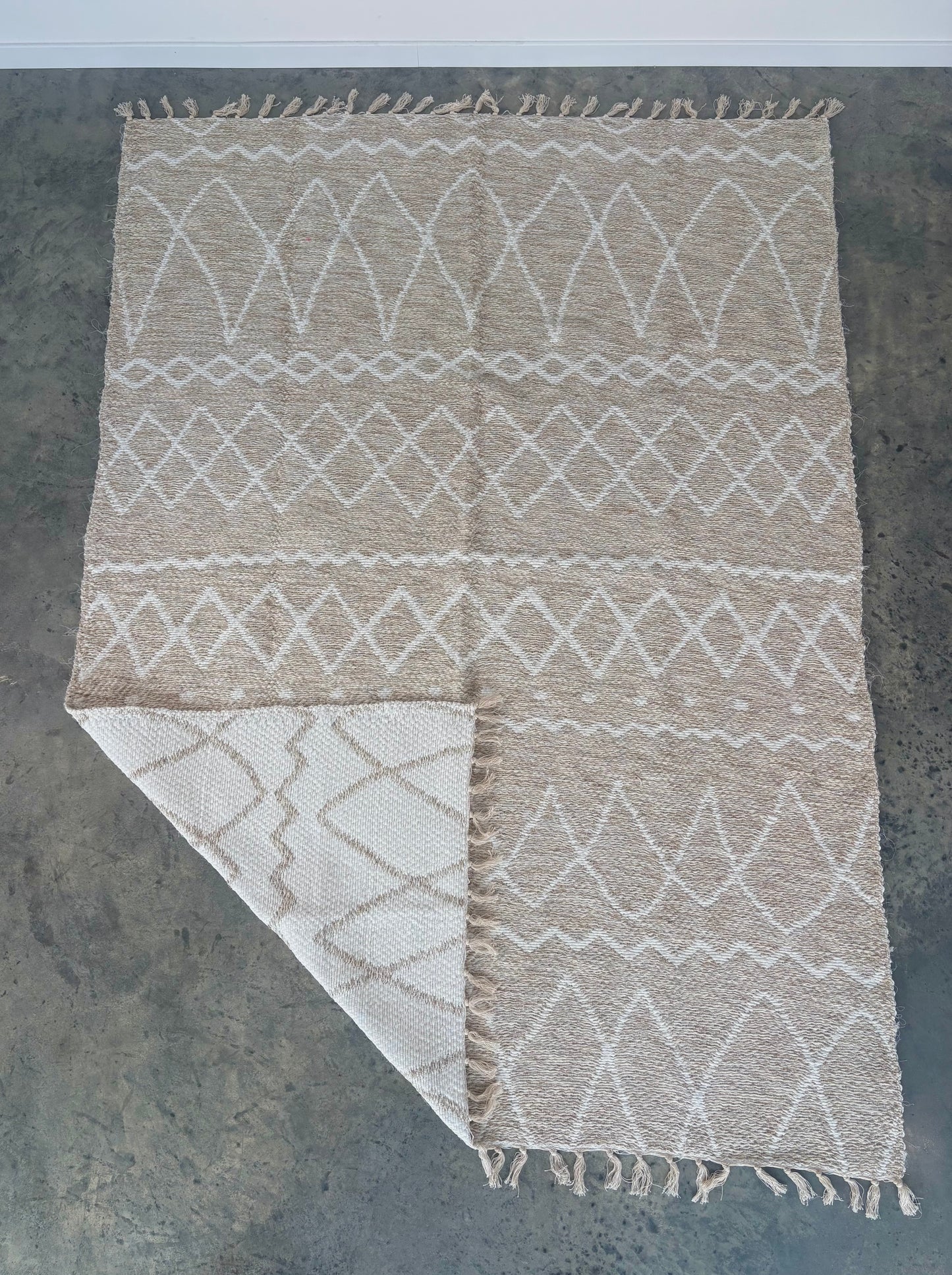 Tapis Artisanal Réversible Jute & Coton - Meritxell - 140x200 - nenita - deco - 