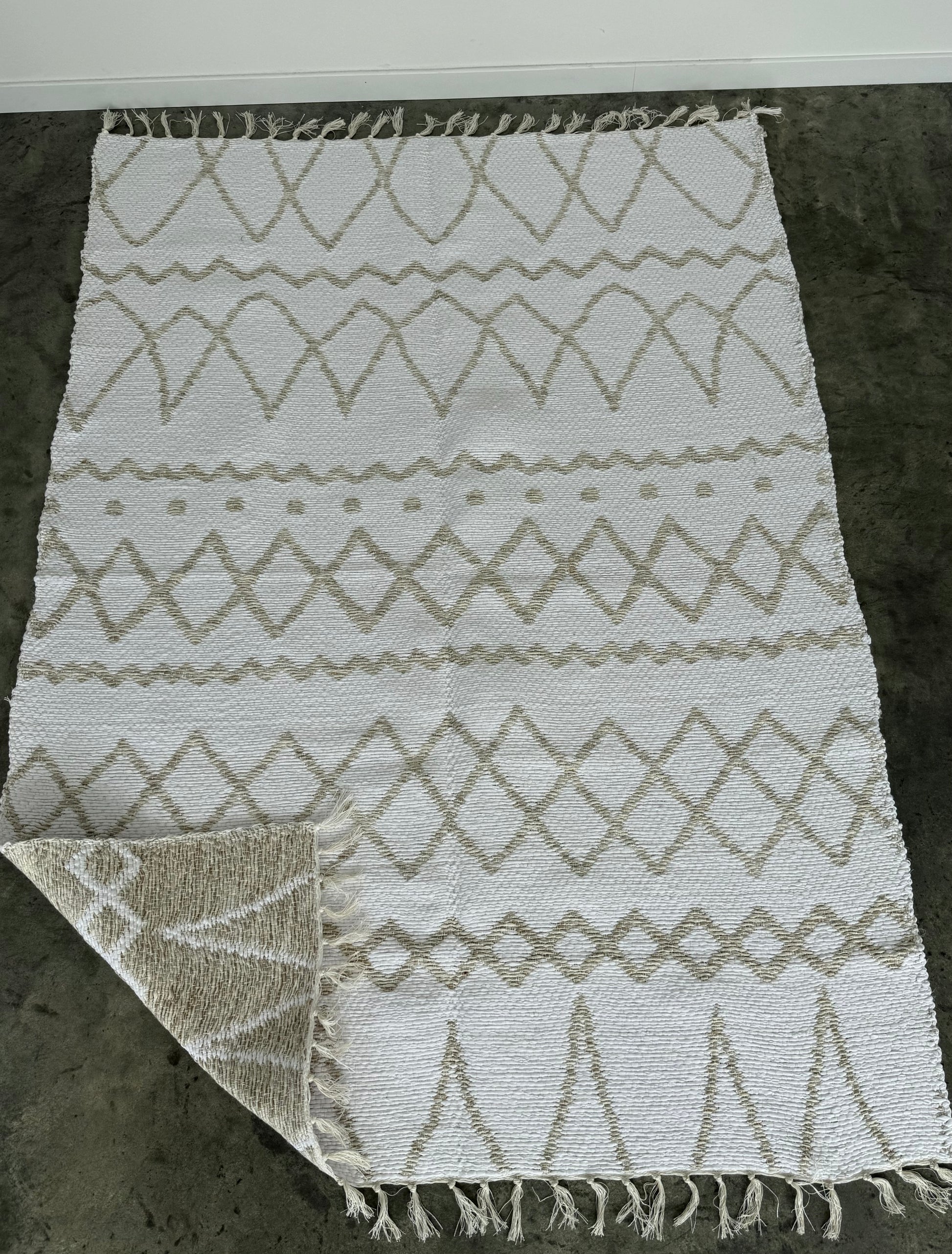 Tapis Artisanal Réversible Berbère Jute & Coton - Lola - 140x200 - nenita - deco - 