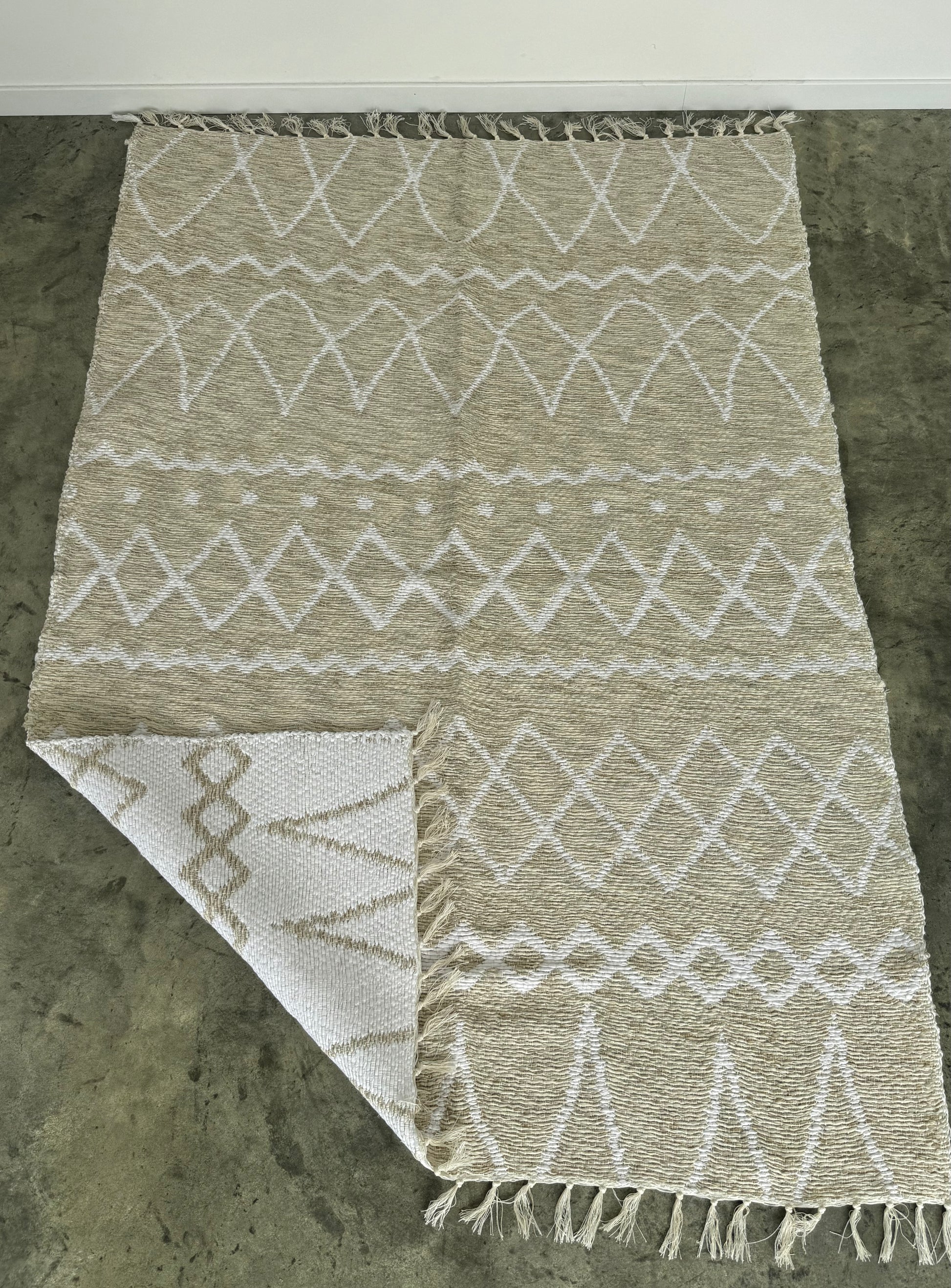 Tapis Artisanal Réversible Berbère Jute & Coton - Lola - 140x200 - nenita - deco - 