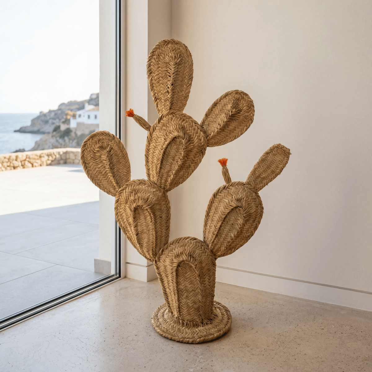 Cactus décoratif en esparto tressé à la main - 75cm - Nénita Déco - 