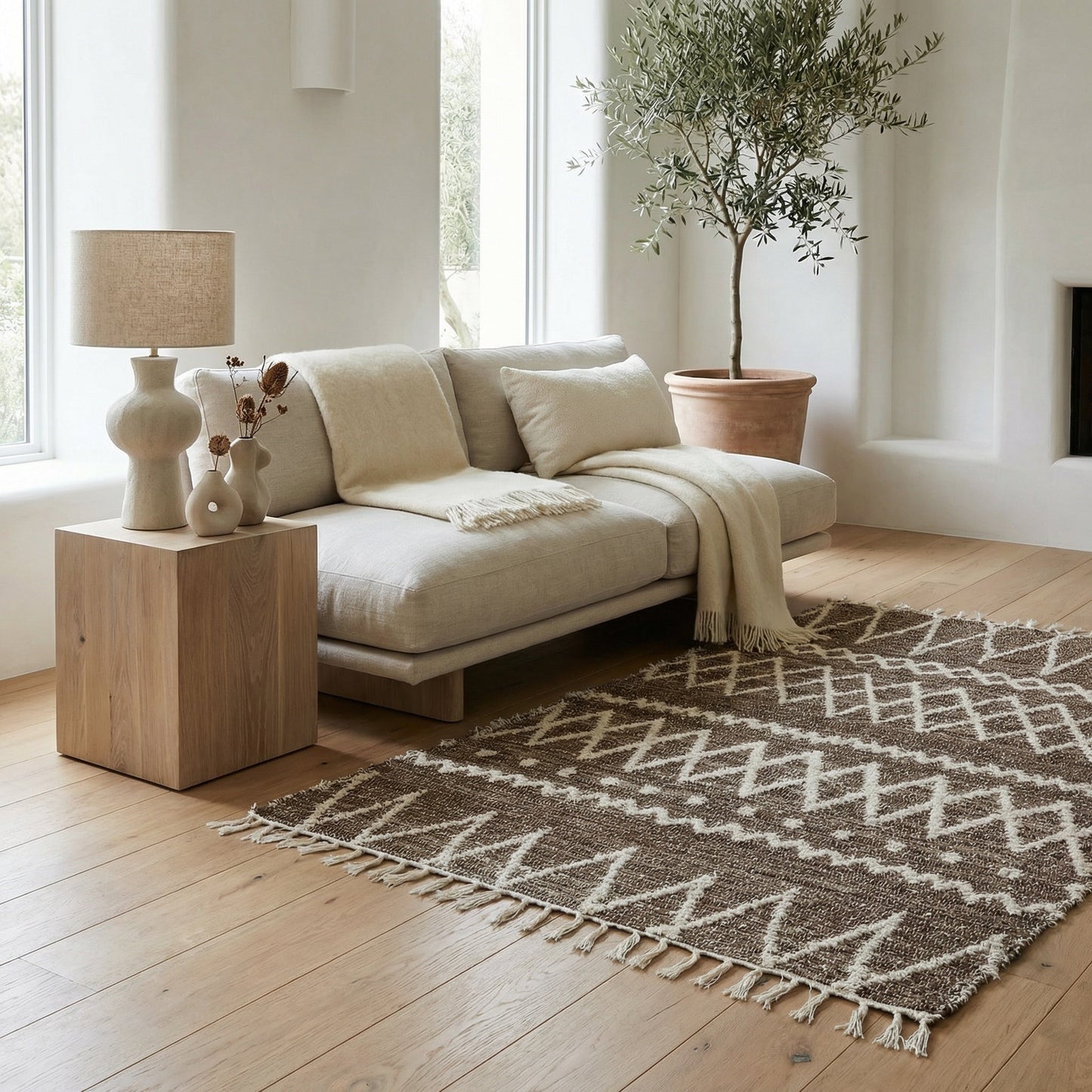 Tapis Artisanal Berbère Réversible - León - 170x240 - nenita - deco - 