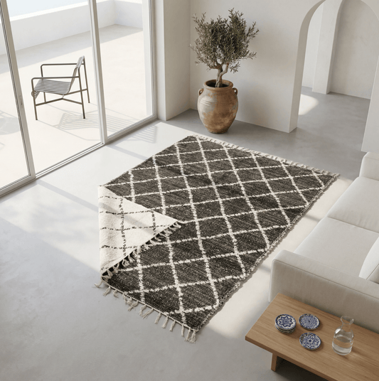 tapis réversible Kaki -  Nénita Déco