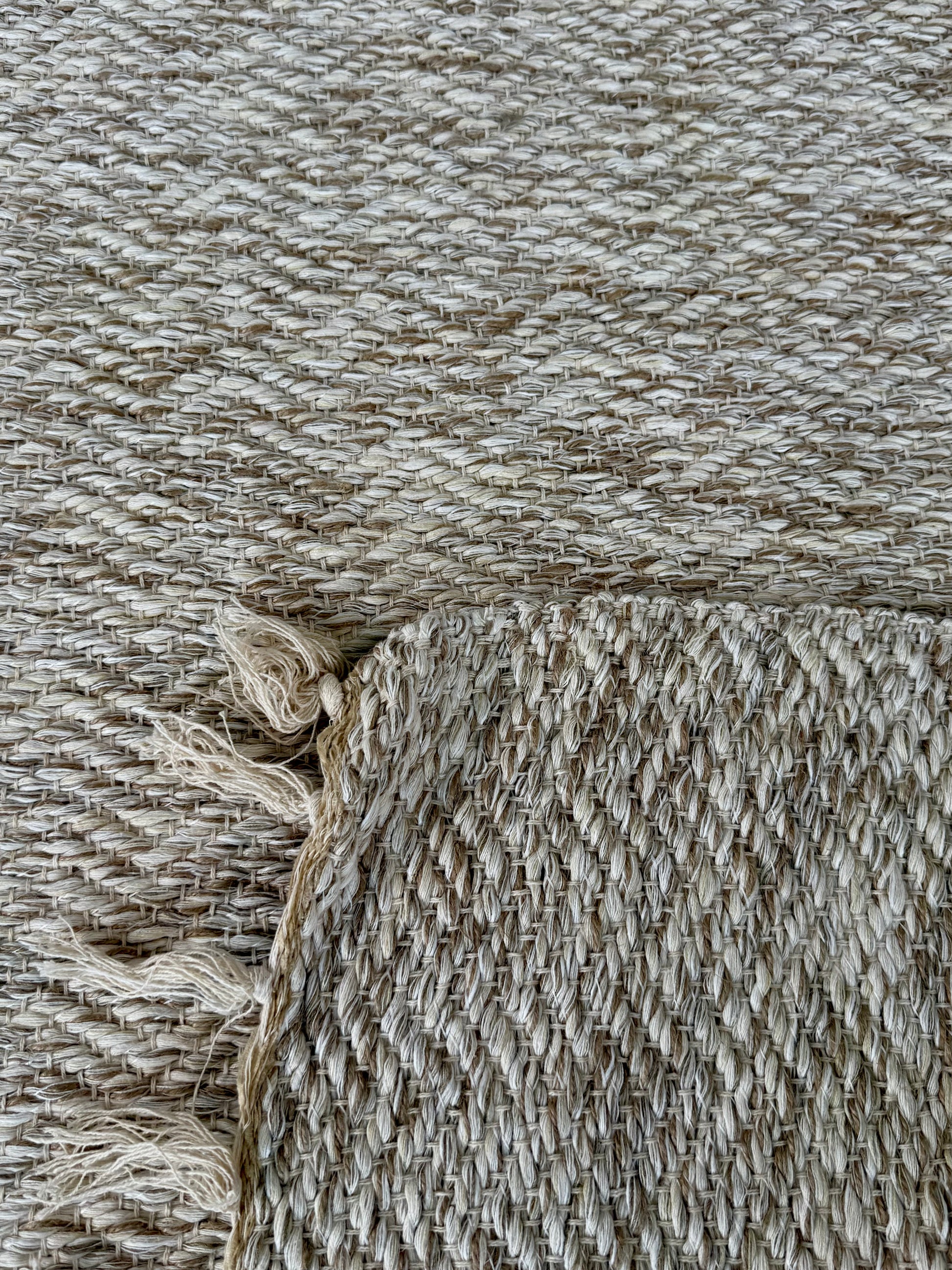 Tapis jute et coton artisanal