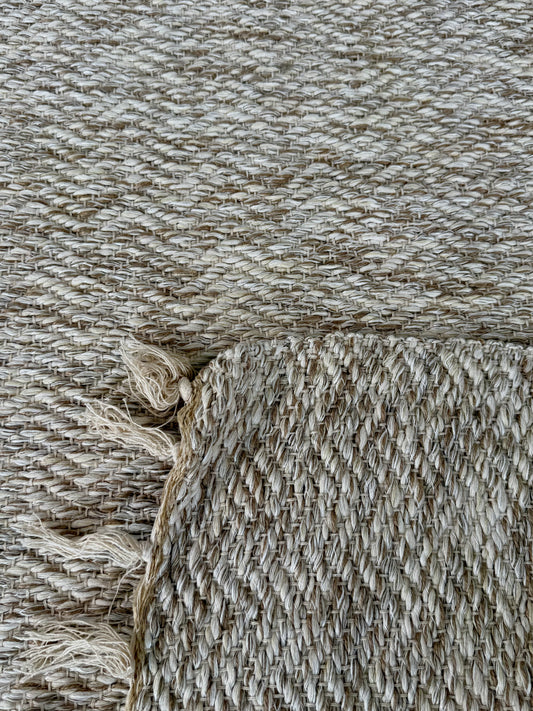 Tapis jute et coton artisanal