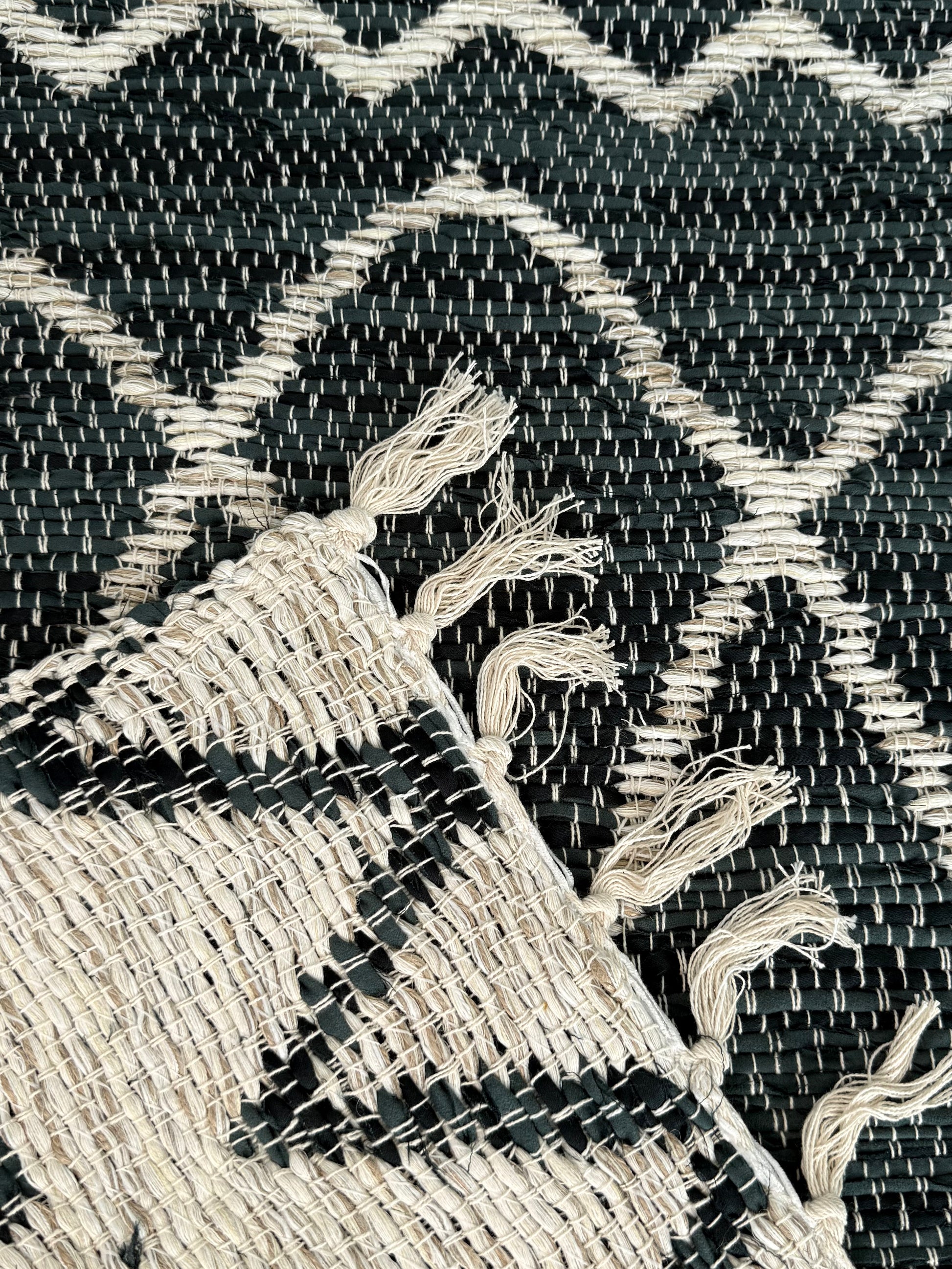 Tapis Artisanal Réversible Berbère Jute & Coton - Manolo - 140x200 - nenita - deco - 
