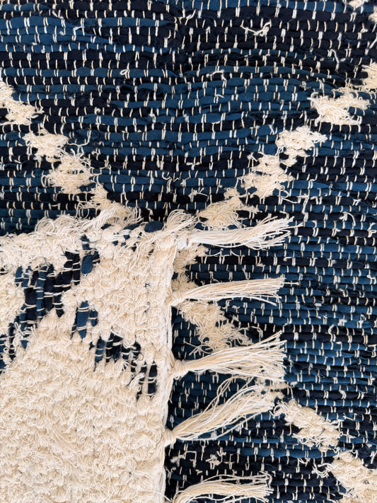 zoom texture coton tapis réversible 