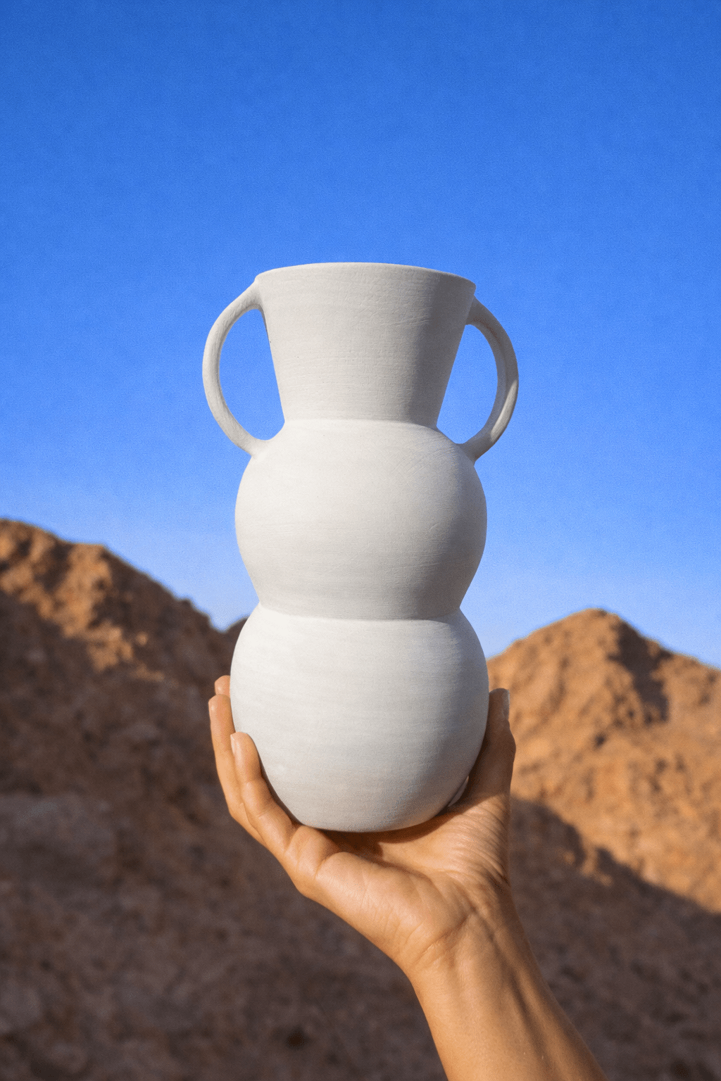 Vase Céramique Terracotta Artisanal – Inma Peroli - Blanc - nenita - deco - 