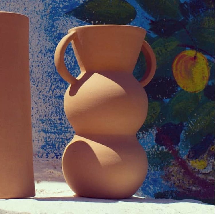 Vase Céramique Terracotta Artisanal – Inma Peroli - Blanc - nenita - deco - 