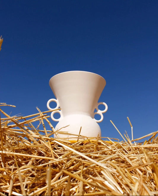 Vase en céramique sculptural – Inma Peroli - Blanc - nenita - deco - 1