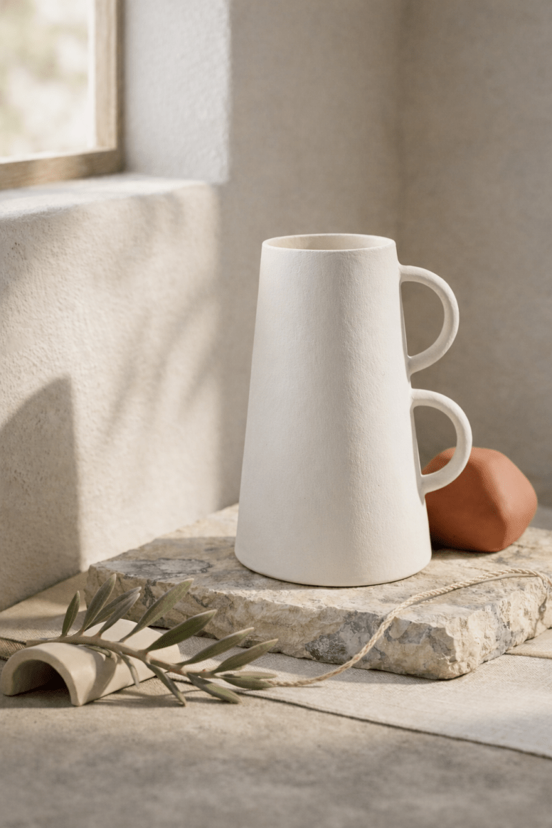 Vase ceramique blanche